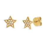 SHY CREATION PAVE DIAMOND STAR EARRINGS
