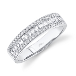 SHY CREATION DIAMOND BAGUETTE BAND RING 