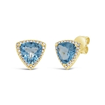 SHY CREATION BLUE TOPAZ EARRINGS 