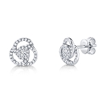 SHY CREATION DIAMOND LOVE KNOT POST EARRINGS 
