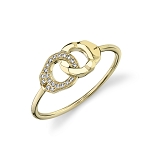 SHY CREATION DIAMOND HANDCUFF RING 