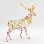 STAG WITH FLOWER GARLAND