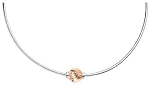 CAPE COD 14KT ROSE GOLD SWIRL BEAD OMEGA NECKLACE
