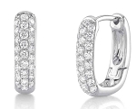SHY CREATION DIAMOND HUGGIE HOOP EARRINGS