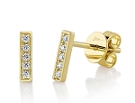 SHY CREATION DIAMOND BAR POST EARRINGS