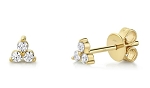 SHY CREATION DIAMOND TRIO POST EARRINGS
