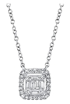 SHY CREATION DIAMOND BAGUETTE NECKLACE