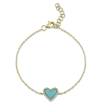 SHY CREATION TURQUOISE HEART BRACELET