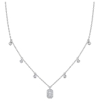 SHY CREATION DIAMOND BAGUETTE NECKLACE