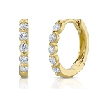 SHY CREATION DIAMOND HUGGIE HOOP EARRINGS