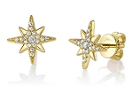 SHY CREATION DIAMOND NORTH STAR EARRINGS 