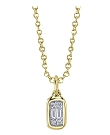 SHY CREATION DIAMOND BAGUETTE NECKLACE