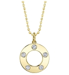 SHY CREATION DIAMOND CIRCLE NECKLACE