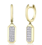 SHY CREATION DIAMOND GEO CUT EARRINGS