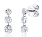 SHY CREATION DIAMOND DANGLE EARRINGS