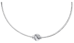 CAPE COD  SWIRL BEAD OMEGA NECKLACE
