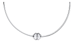 CAPE COD CUBIC ZIRCONIA BEAD OMEGA NECKLACE