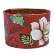 Anuschka "Crimson Garden" Leather Cuff Bracelet 