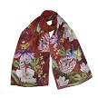 Anuschka "Crimson Garden" Chiffon Scarf 
