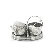 Pewter "Waterling Can and Pail" Sugar & Creamer Set 