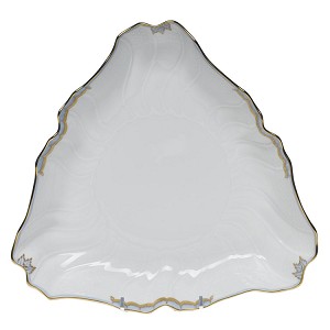 Herend "Princess Victoria" Triangle Dish Light Blue 