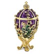 Bejeweled "Purple Egg Ring Box" with Necklace 
