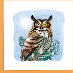 Quilling Card "Great Horned Owl" 