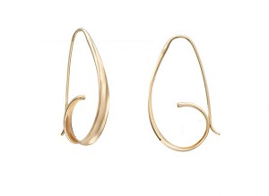 Ed Levin "Crosswind" 14 kt Gold Earrings 