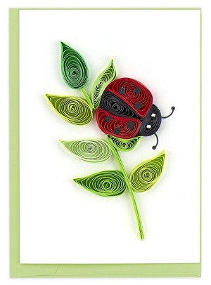 Quilling Card "Ladybug" Enclosure Card 