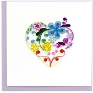 Quilling Card "Floral Rainbow Heart" 