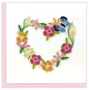 Quilling Card "Floral Heart Wreath" 