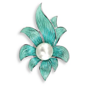 Nicole Barr "Floral Spray" Brooch 