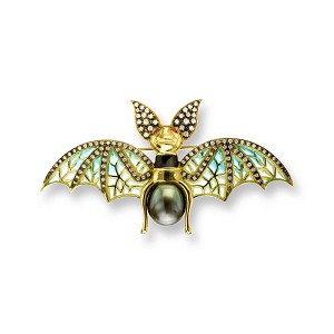 Nicole Barr "Blue Bat" Brooch 18kt Gold 