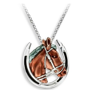 Nicole Barr "Horse & Horseshoe" Necklace 