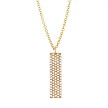 Shy Creation Pavé Rectangle Necklace 