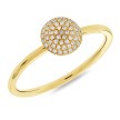 Shy Creation Pavé Diamond Button Ring 