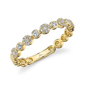Shy Creation Pavé & Bezel Diamond Ring 