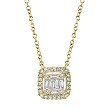 Shy Creation Diamond Baguette Necklace 