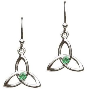 ShanOre Sterling "Green CZ Trinity" Earrings 