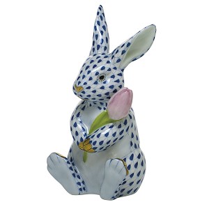Herend "Blossom Bunny" Sapphire 