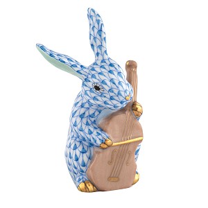 Herend "Cello Bunny" Blue 