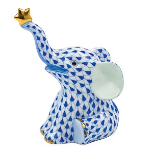 Herend "Reach for the Stars" Elephant Sapphire 