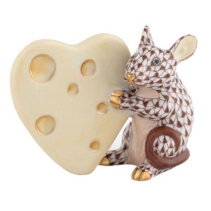 Herend "Mouse with Cheese Heart" Chocolate 