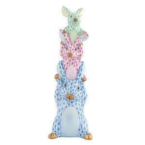Herend "Bunny Trio" Multicolor 