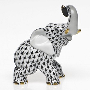 Herend "Joyful Elephant" Black 