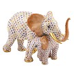 Herend "Mother and Baby Elephant" Limited Edition 