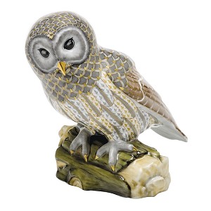 Herend "Gray Barred Owl" LTD ED 